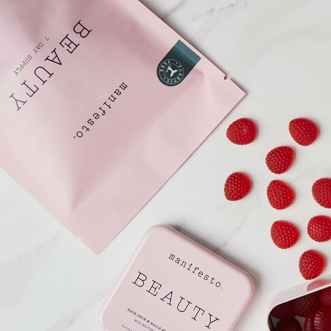 Manifesto Beauty, Hair, Skin & Nails Vitamin Gummies, refill 30 days