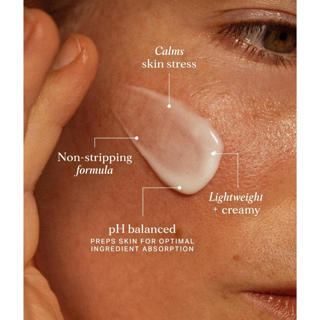 Alpha-H Balancing Cleanser with Aloe Vera calms the skin