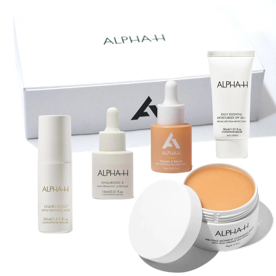 Alpha-H Best-Seller Kit, Full Sized cleanser, 5 pieces