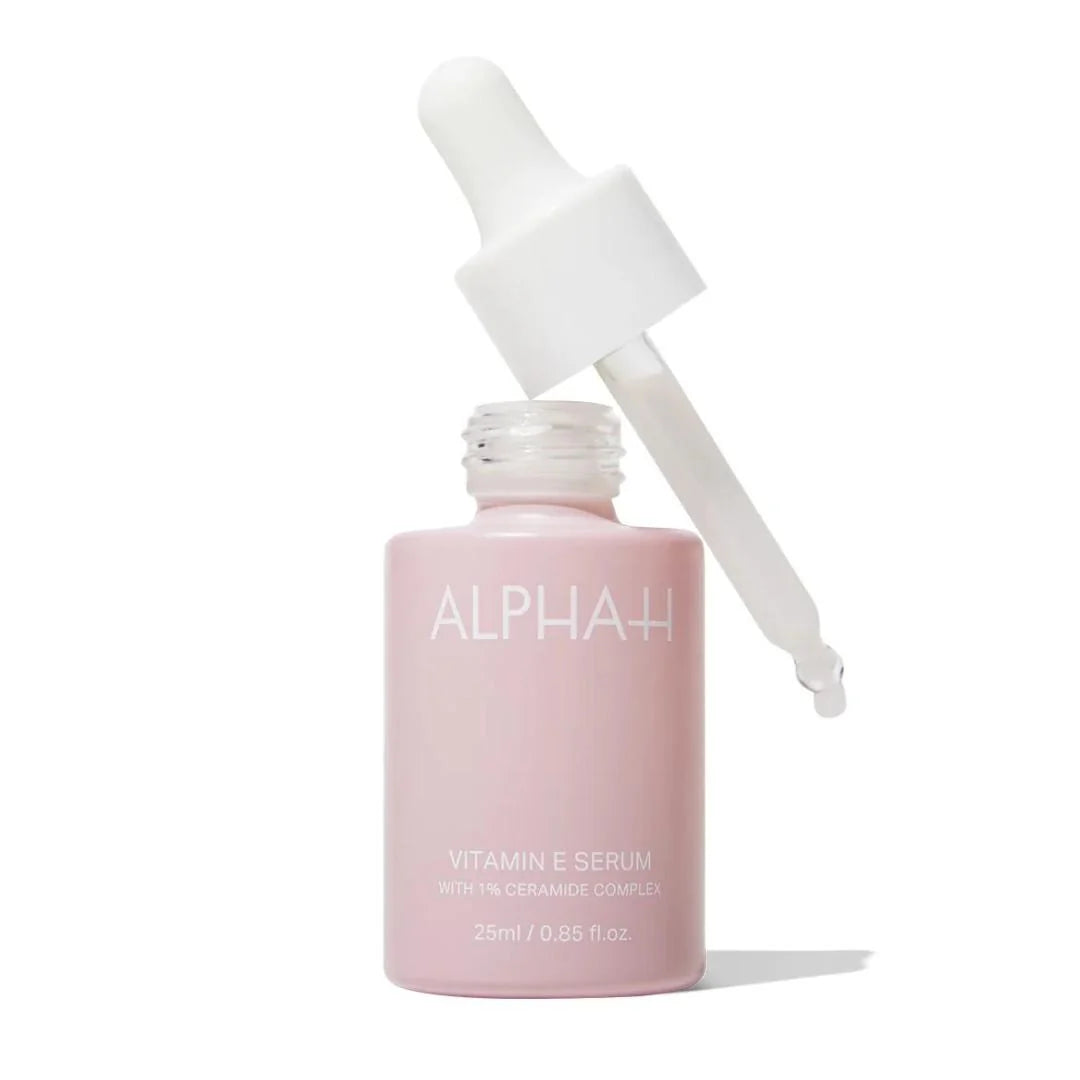 Alpha-H Vitamin E Serum with 1% Ceramide Complex 25ml – front-of-pack product bottle shot on white background