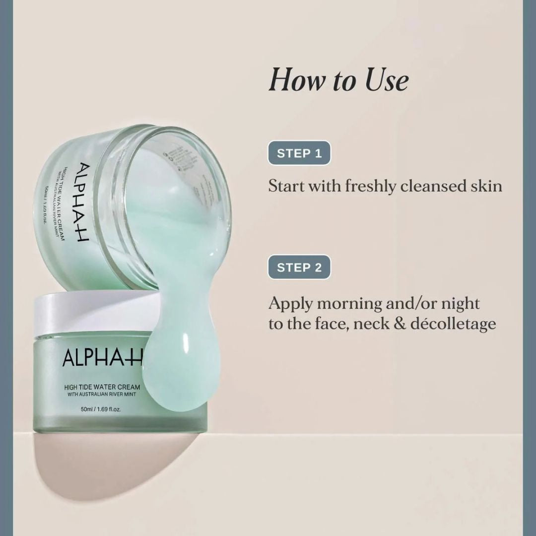 How to use Alpha-H High Tide Water Cream morning and night