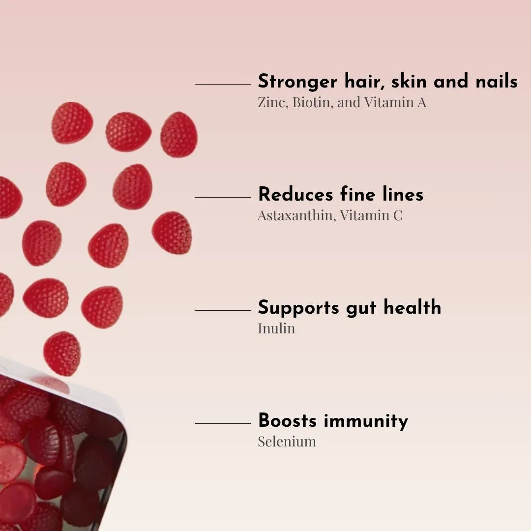 Manifesto Beauty, Hair, Skin & Nails Vitamin Gummies, 30 days