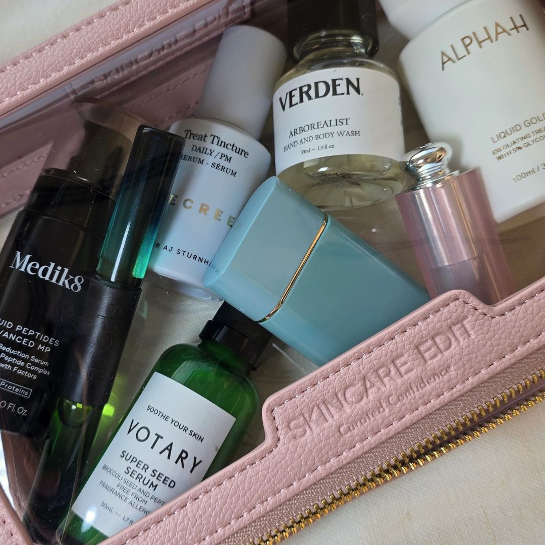 Skincare Edit Luxe Travel Bag - Medium, Pink (100% off)