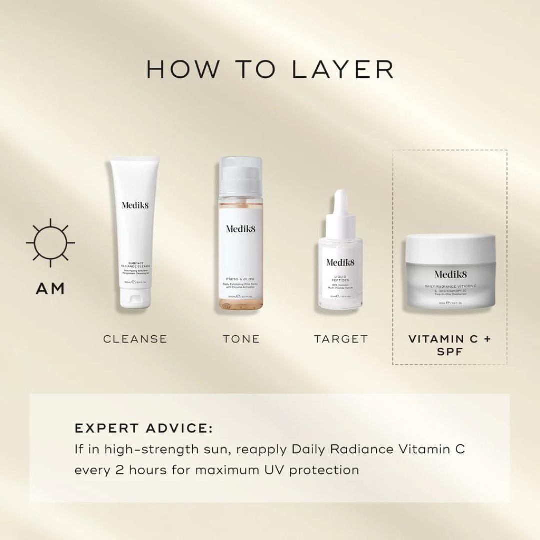 Medik8 Daily Radiance Vitamin C-Tetra Vitamin C Cream SPF 30, 50ml