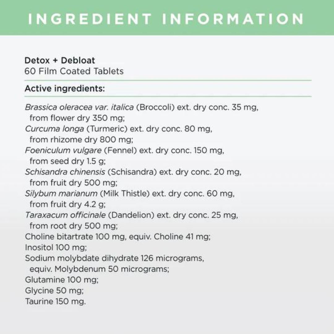 JSHealth Detox + Debloat Supplements, 60 Tablets