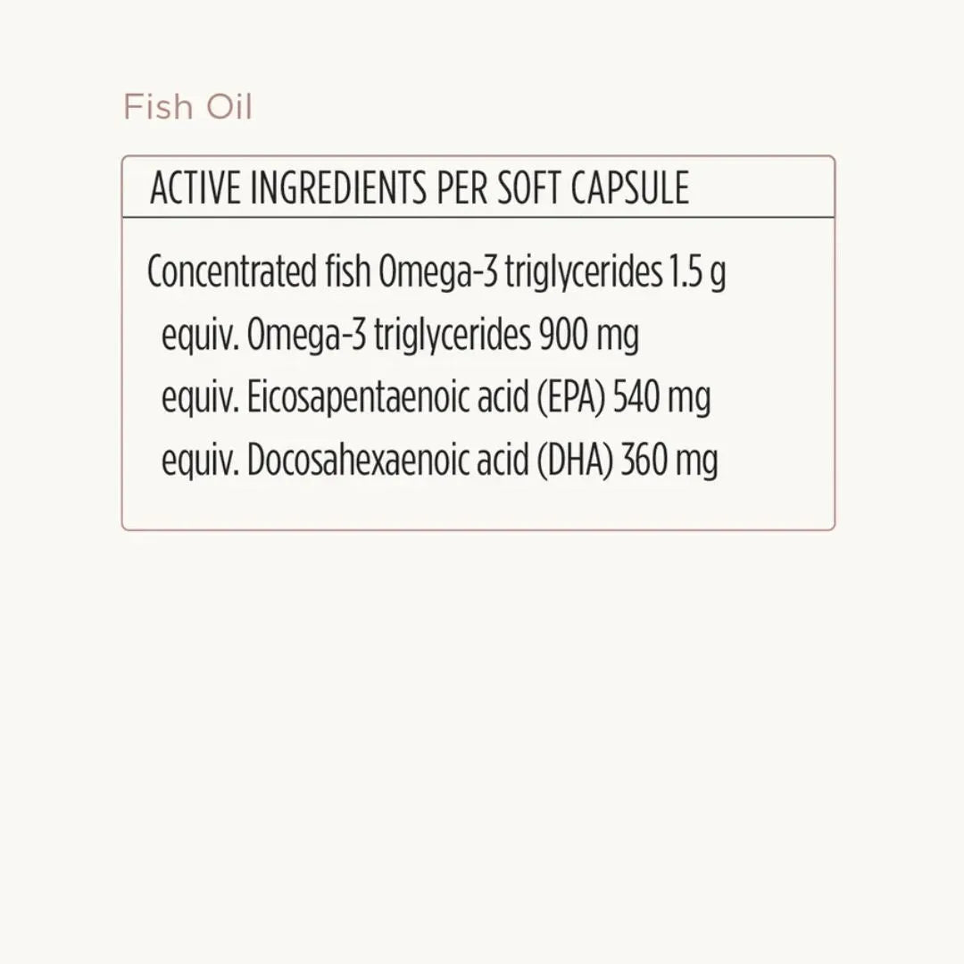 JSHealth Fish Oil + Triple Strength Supplement, 60 Tablets
