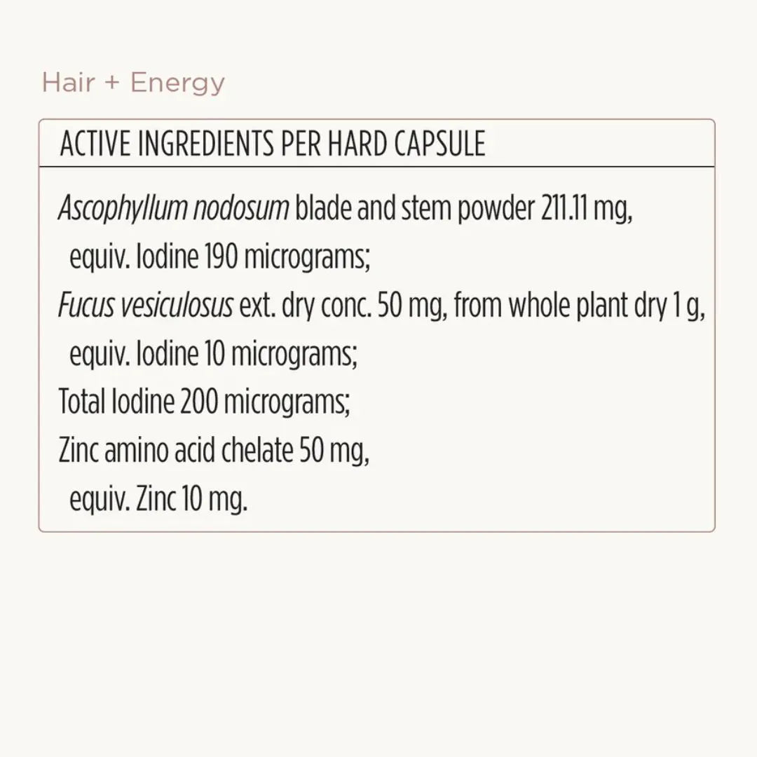 JSHealth Hair + Energy Supplements, 60 Tablets