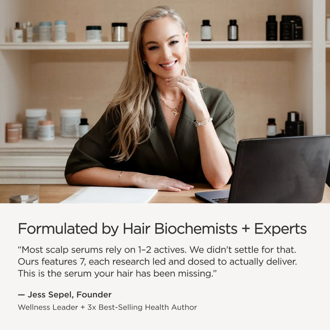 JSHealth Vita-Growth Scalp Serum – before and after scalp results after 3 weeks of use