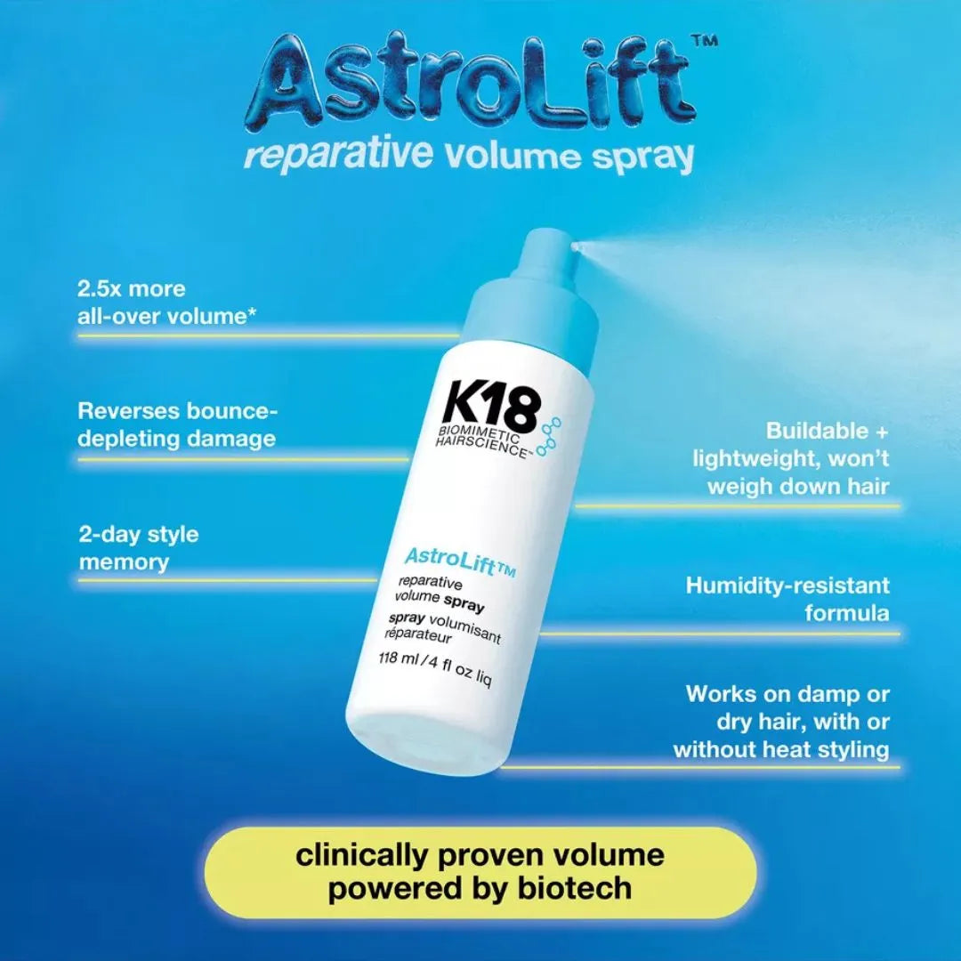 K18 AstroLift spray adds weightless volume and lift
