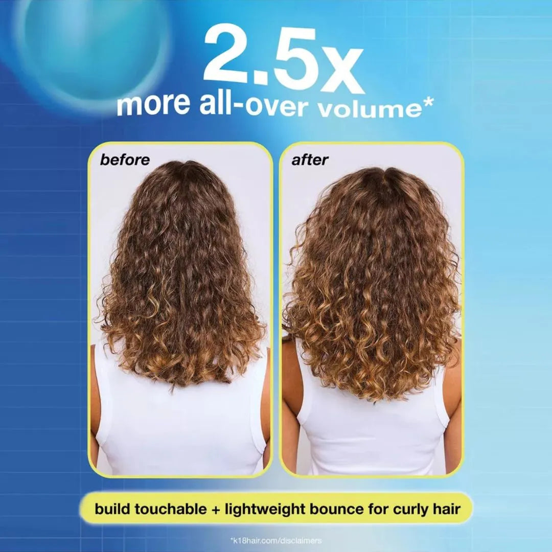 Voluminous lifted hair with K18 AstroLift spray