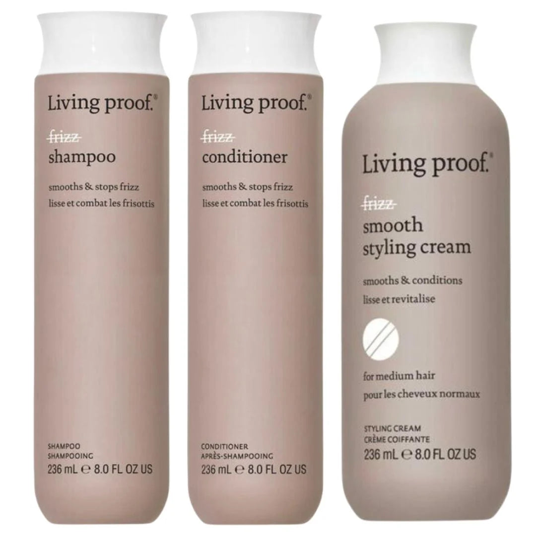 Living Proof No Frizz Extend Kit - Shampoo + Conditioner + Smooth Styling Cream