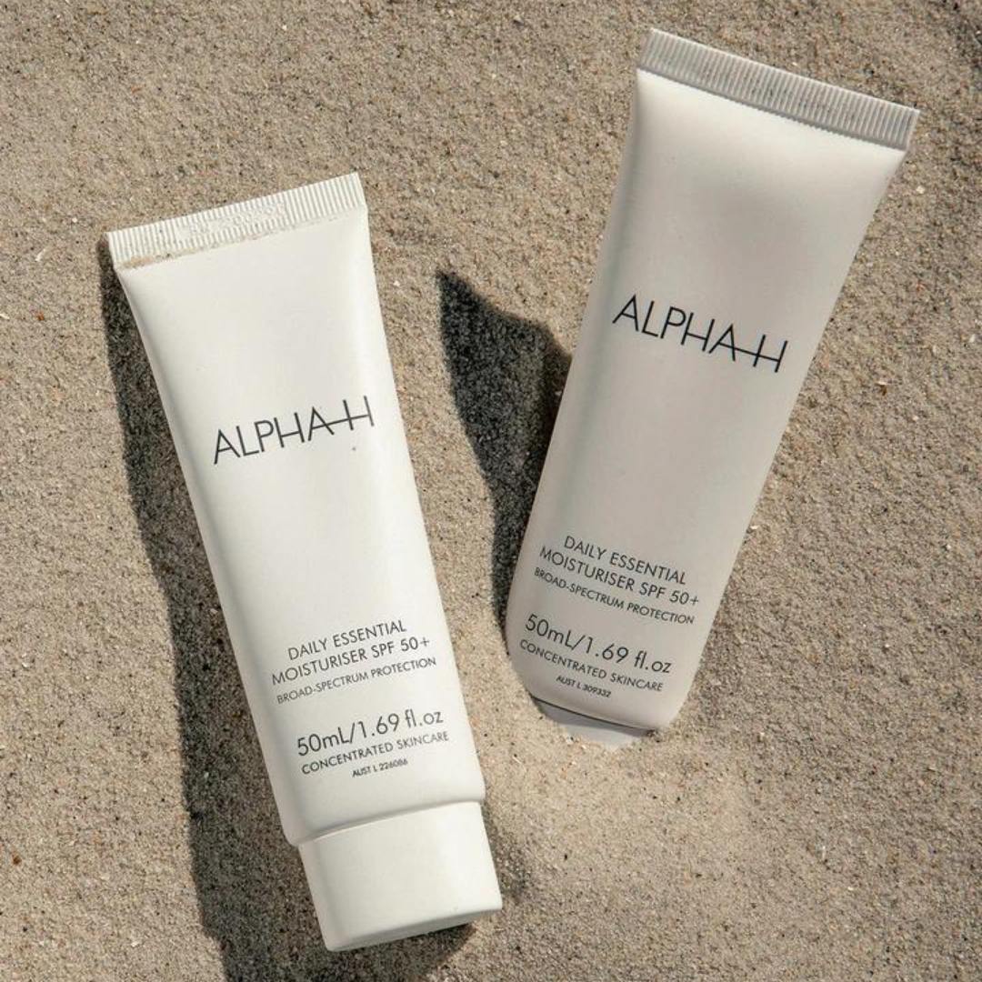 Alpha-H Best Beauty Kit 2 5-piece gift set – how to use infographic: complete skincare routine using all five included products