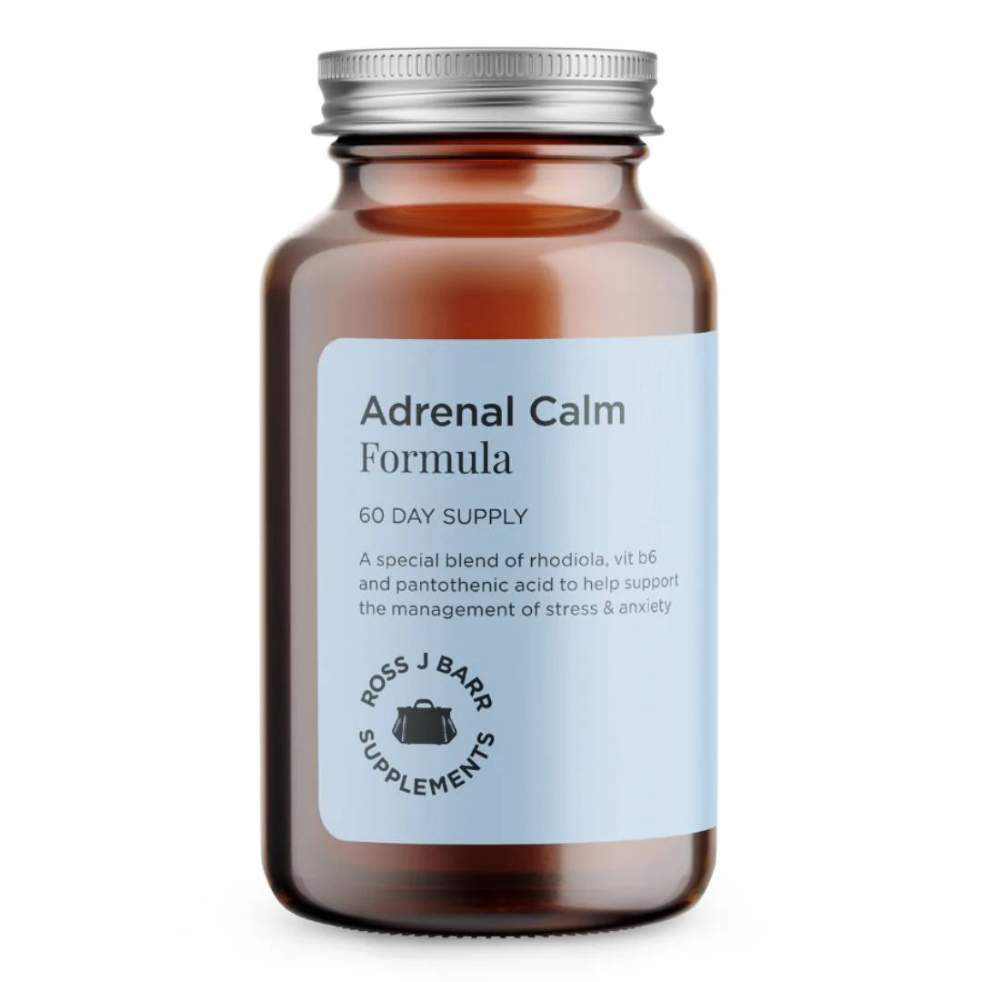 Ross J. Barr Adrenal Calm Adaptogen - Rhodiola Root, B5 & B6 vitamins - Stress Supplement, 60 Tablets