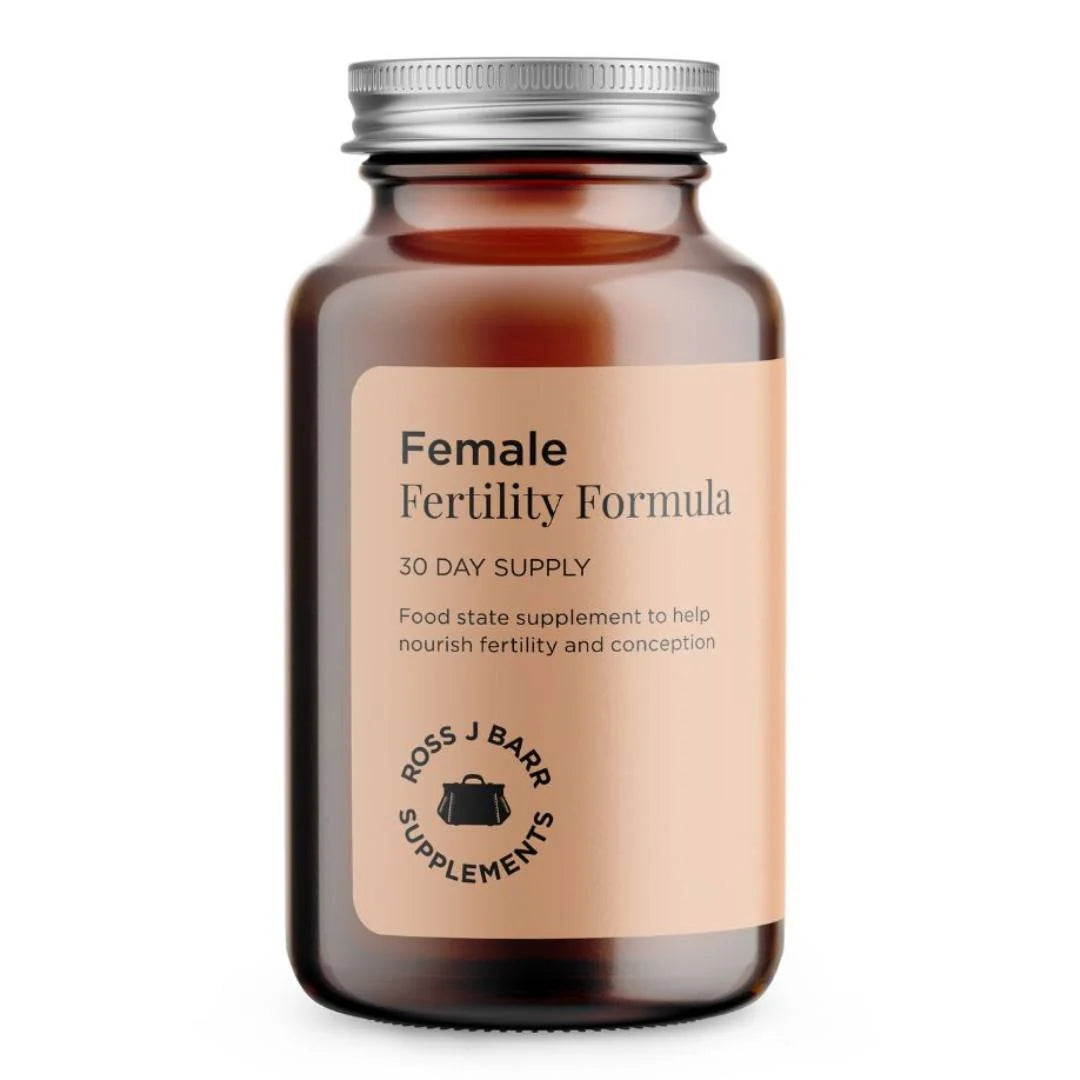 Ross J. Barr Female Fertility Formula 30 tablets – front-of-pack product bottle shot on white background