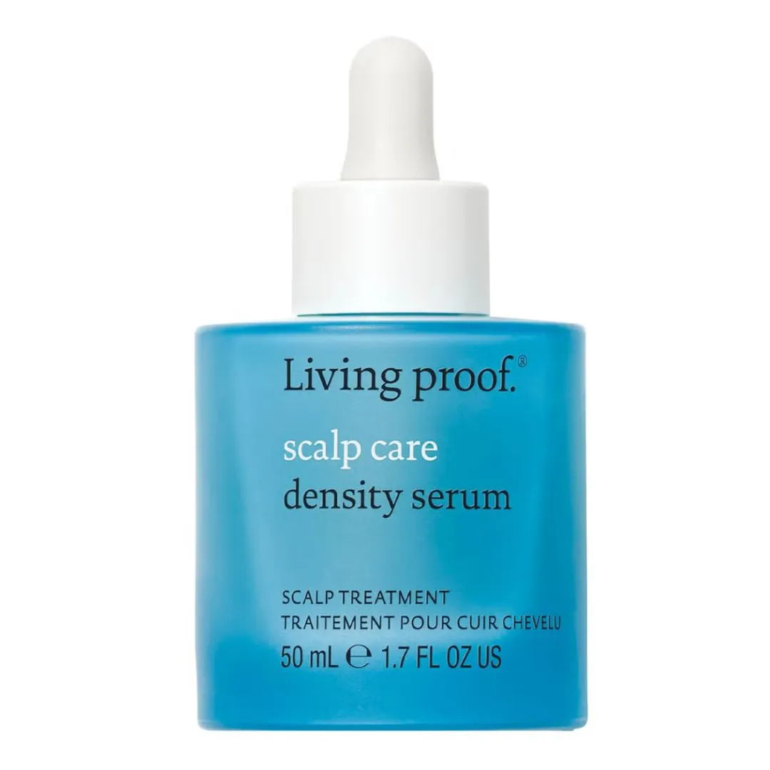 Living Proof scalp care density serum bottle on a white background