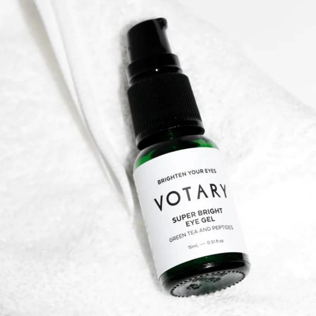 Votary Super Bright Eye Gel - Green Tea and Peptides, 15ml