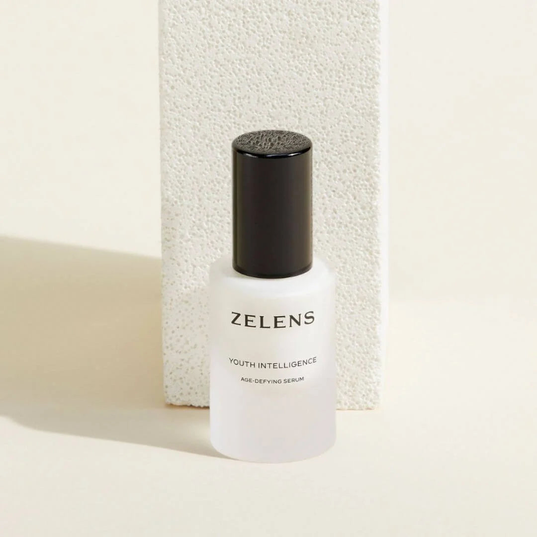 Zelens Youth Intelligence Age Defying Serum 30ml – how to layer guide showing AM and PM skincare routine steps