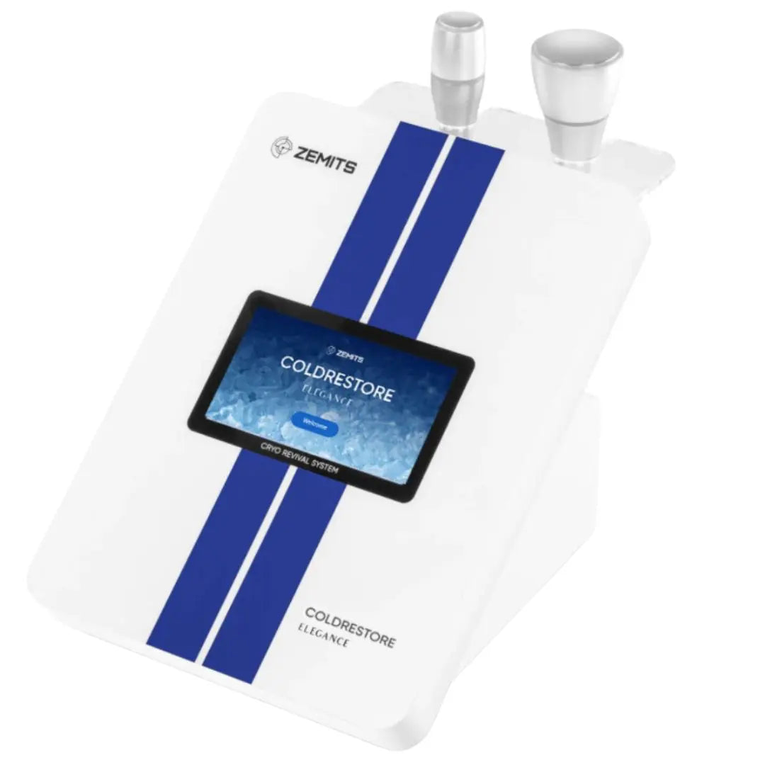 Zemits ColdRestore professional Cryo facial device for tightening skin.