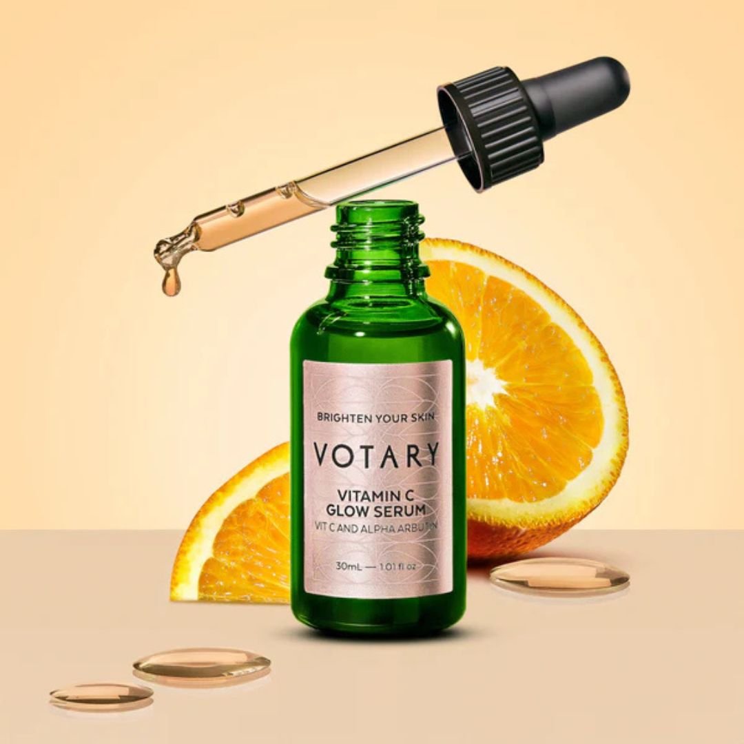 Votary Vitamin C Glow Serum - Niacinamide and Alpha Arbutin, 30ml