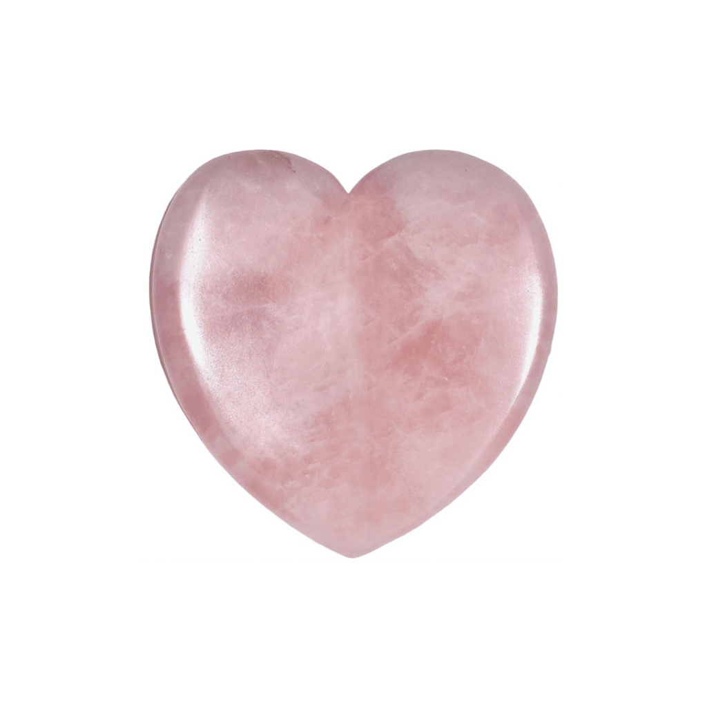 Gua Sha Rose Quartz Love Heart - The Skincare Edit