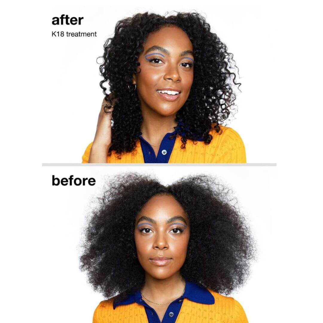 k18 Treatment Before and After Dark Hair
