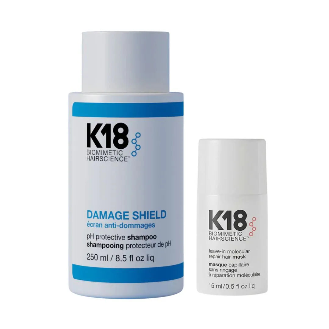 K18 Damage Shield - pH protective Shampoo 250ml + K18 Hair Mask Duo 15ml
