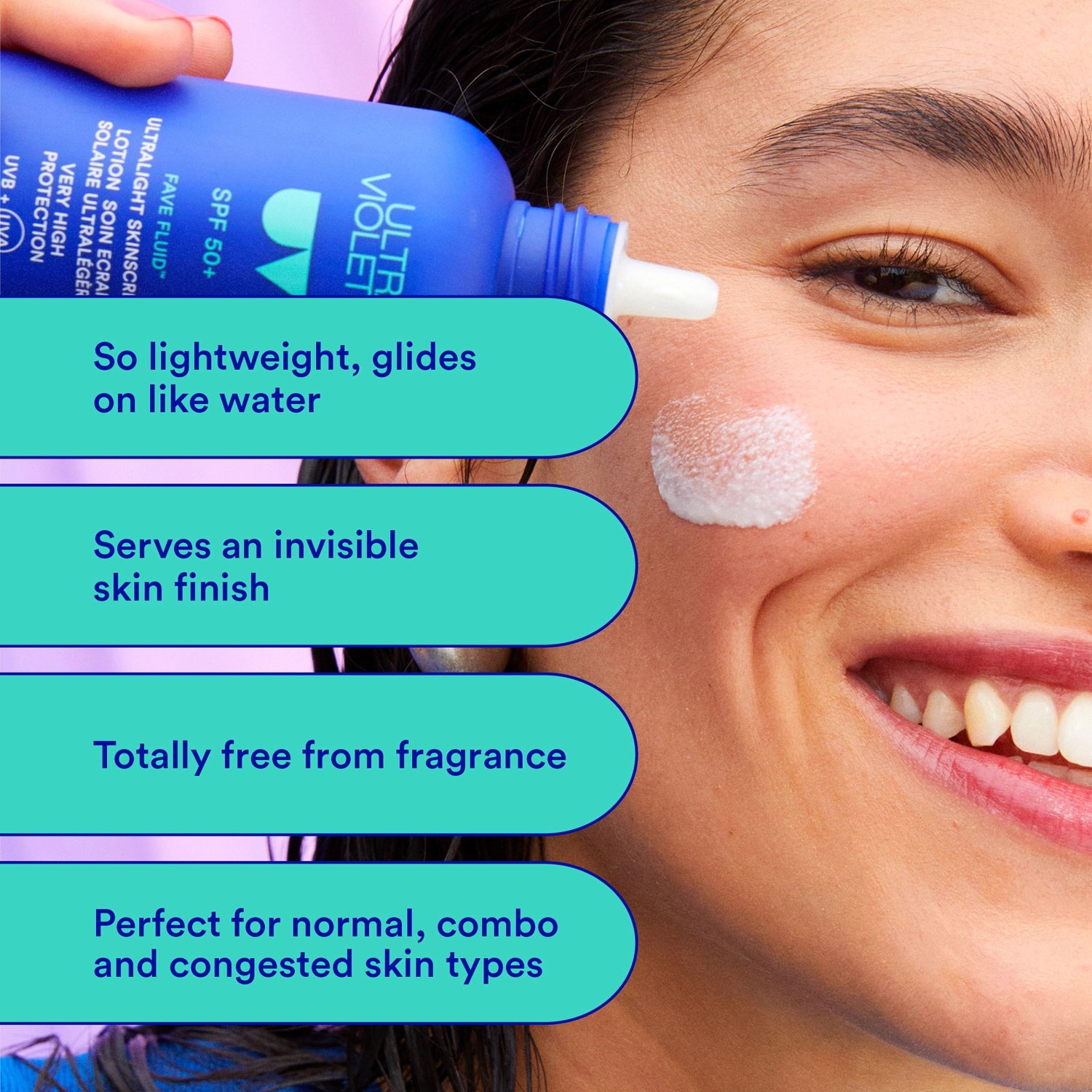 Ultra Violette Fave Fluid SPF 50+ Ultralight Fragrance Free SKINSCREEN™ 75ml