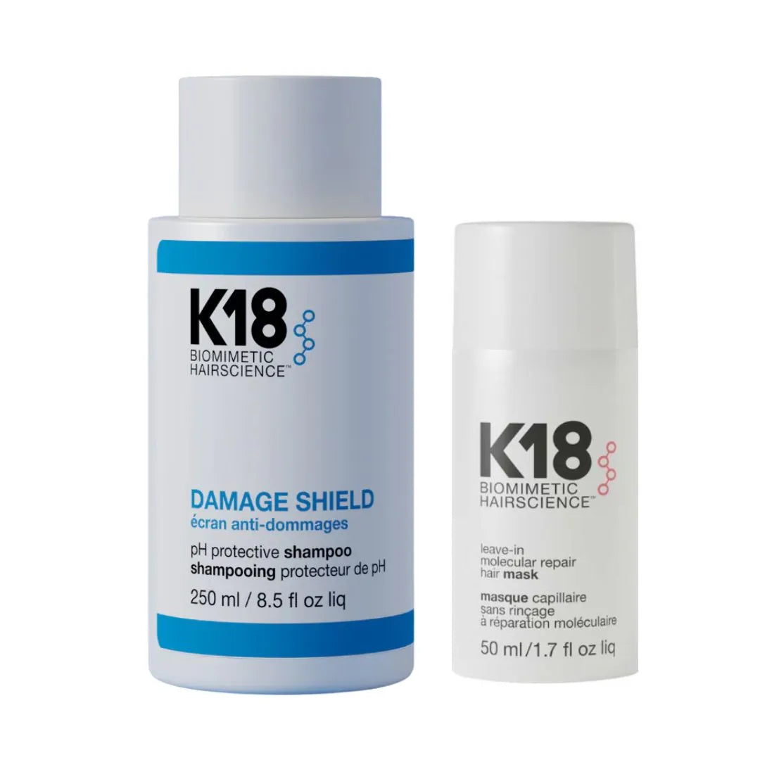 K18 Damage Shield - pH Maintenance Shampoo 250ml + K18 Hair Mask Duo 50ml