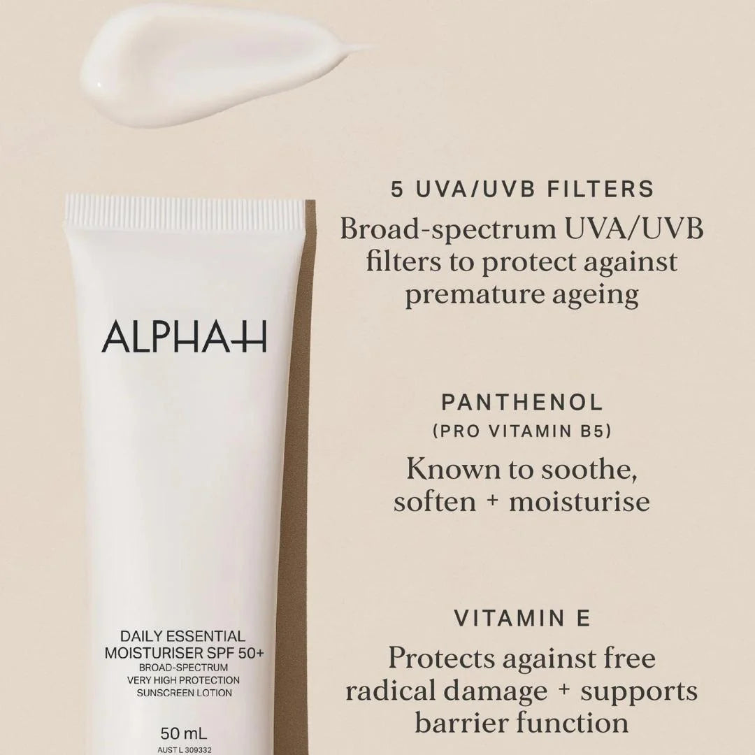 Alpha-H Daily Essential Moisturiser SPF 50, 30ml