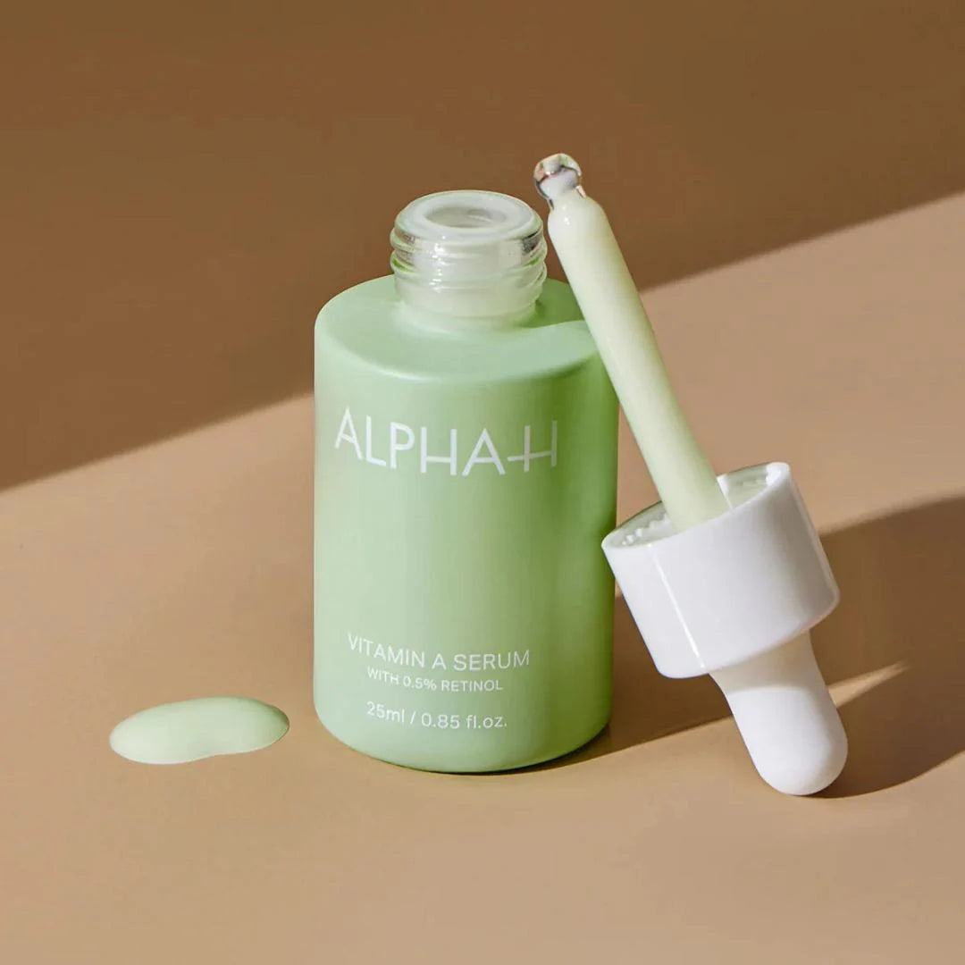 Alpha-H Vitamin A Serum with 0.5% Retinol 25ml – verified customer reviews panel on light background