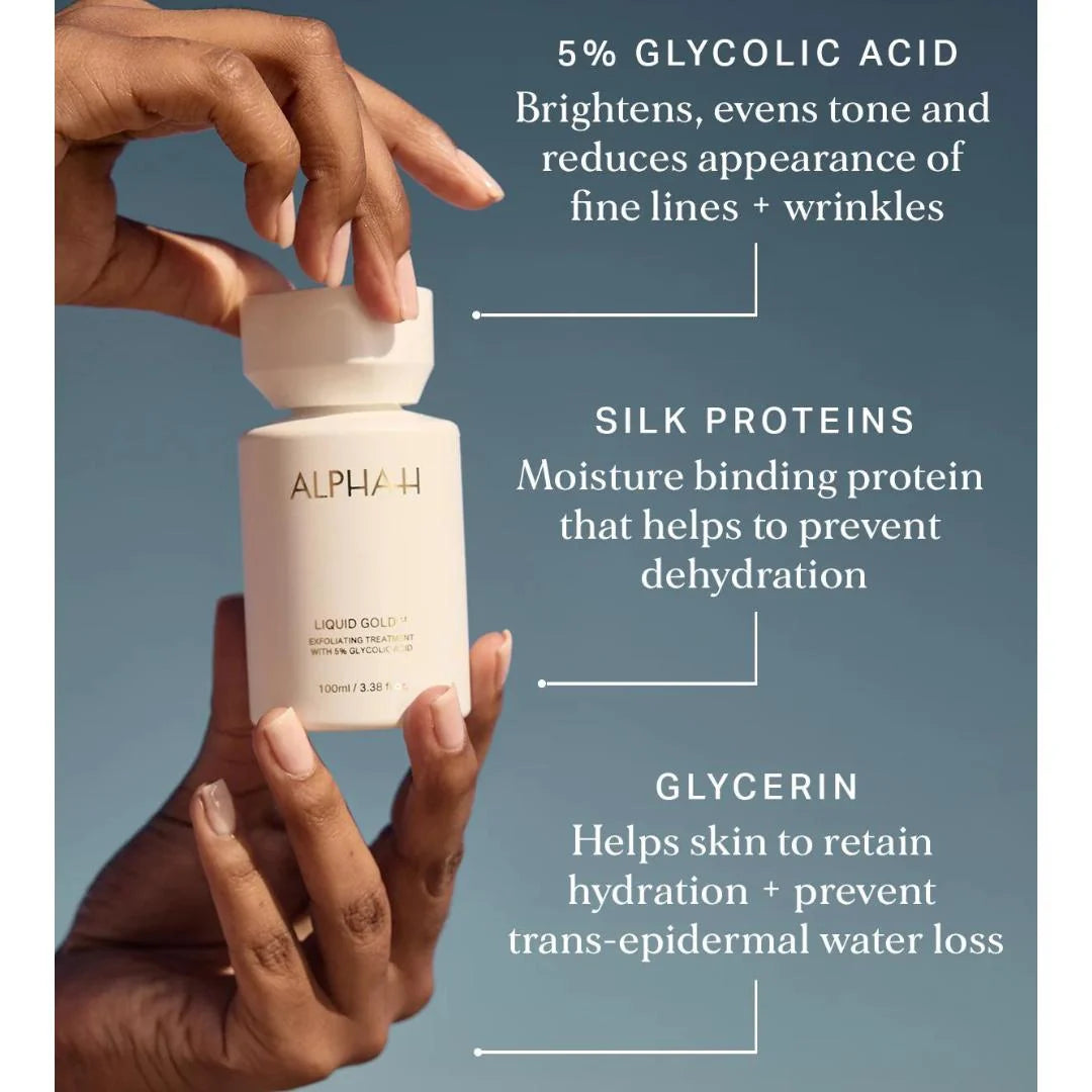 Alpha-H Liquid Gold with 5% Glycolic Acid Exfoliating Treatment, 100ml