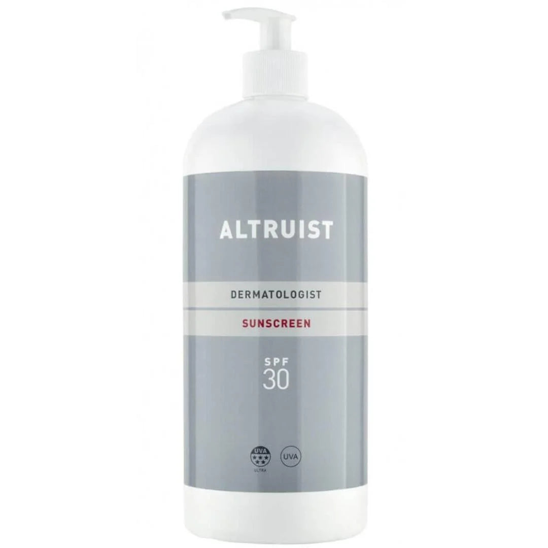 Altruist Dermatologist Sunscreen SPF 30 1ltr – front-of-pack large-format refill bottle shot on white background