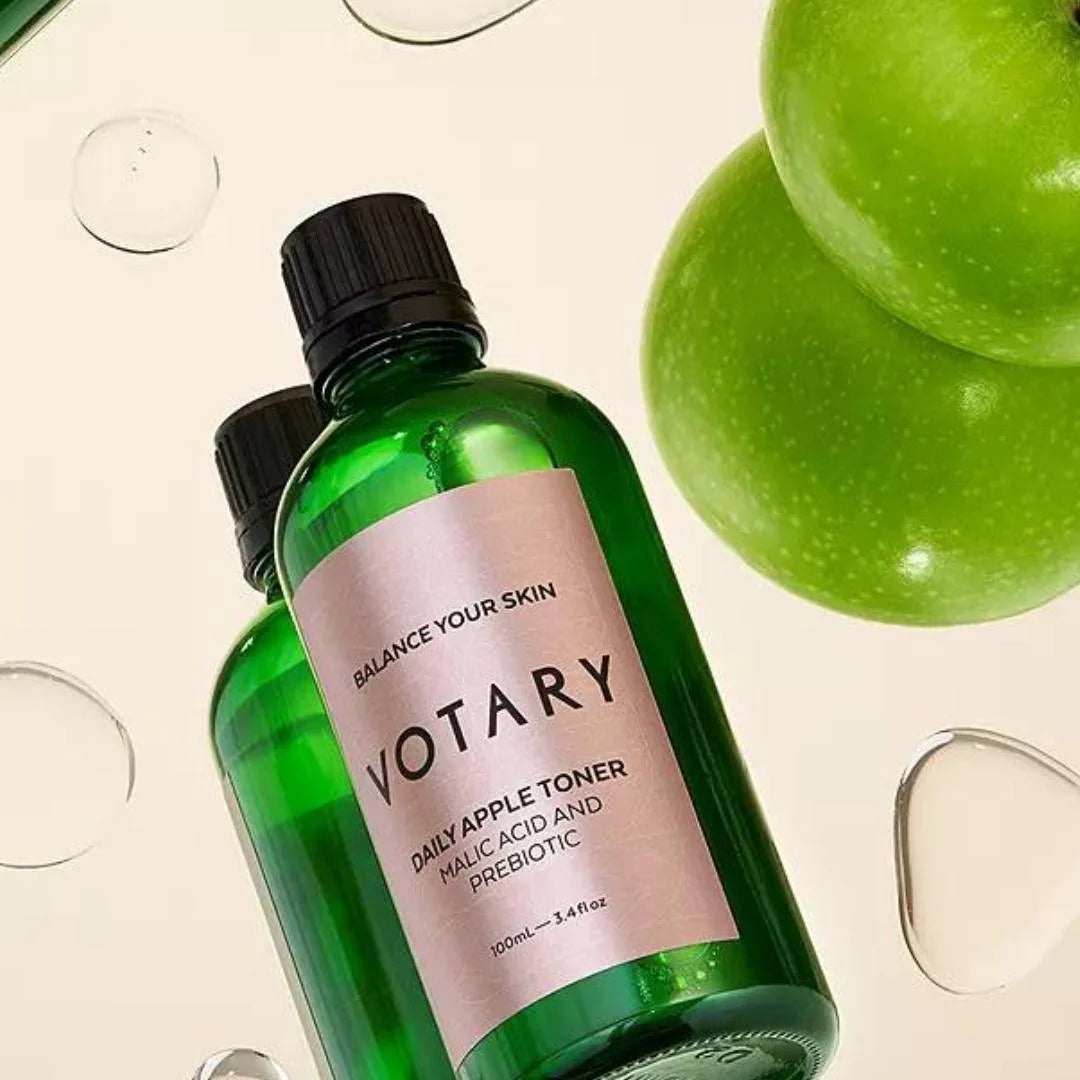 Votary Daily Apple Toner, AHAs - Malic Acid and Prebiotic Toner, 100ml