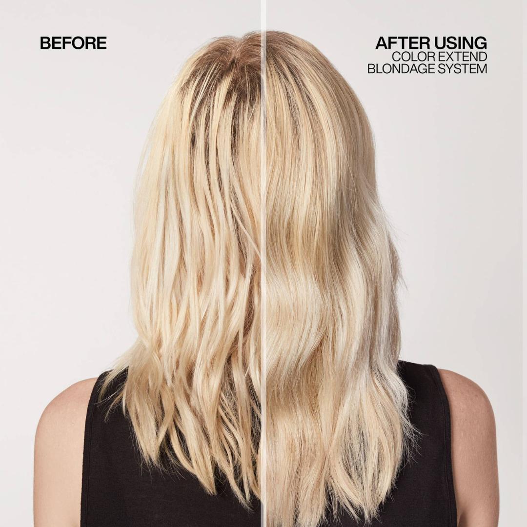 CE Blondage Shampoo Before after