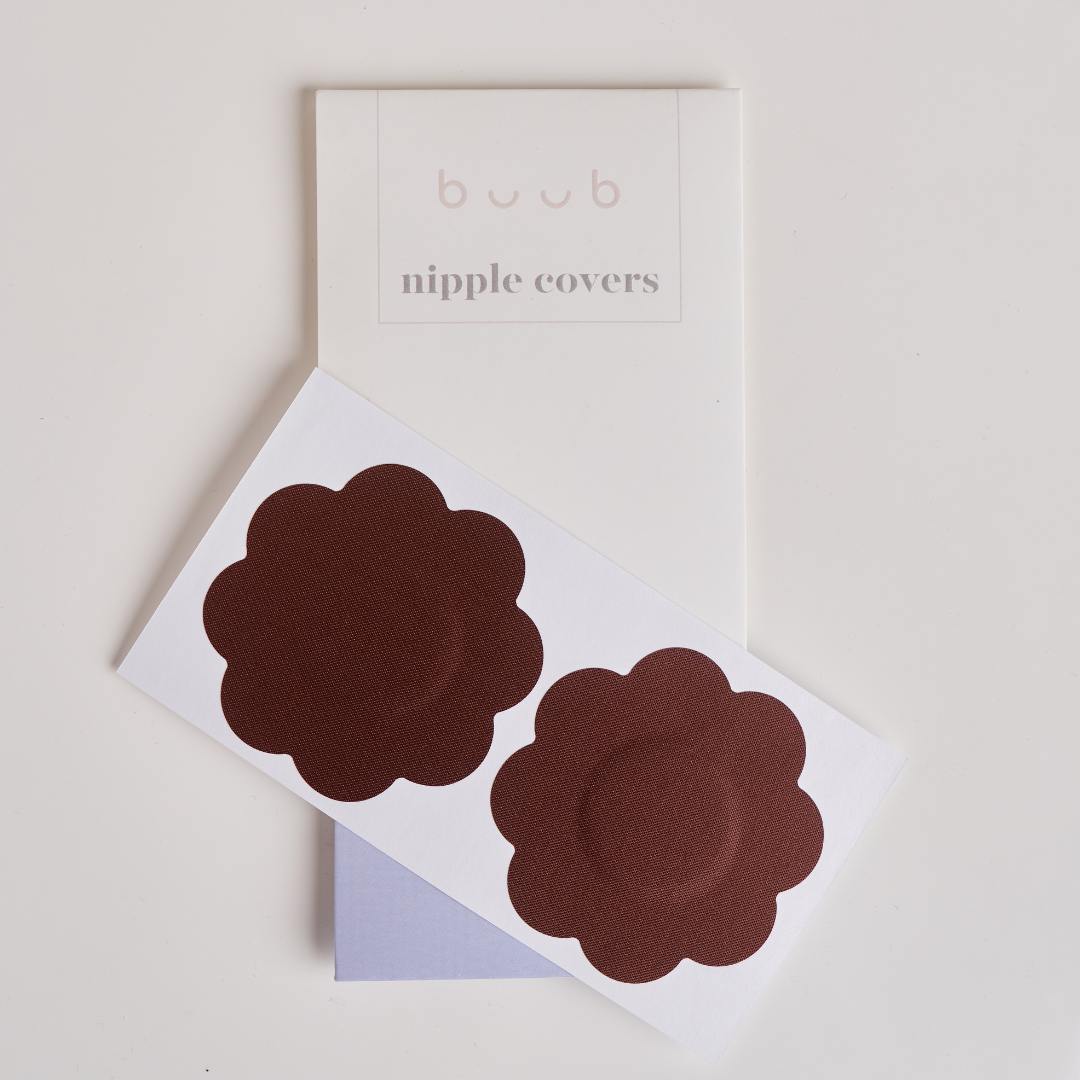 Fabric Nipple Adhesive Covers Brown