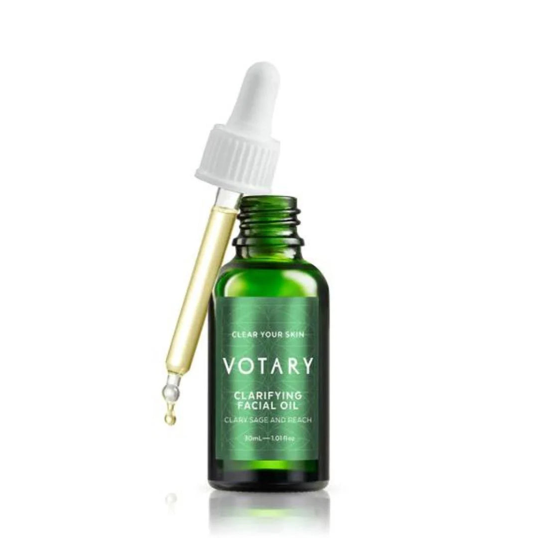 Votary Clarifying Facial Oil - Clary Sage & Peach, 30ml