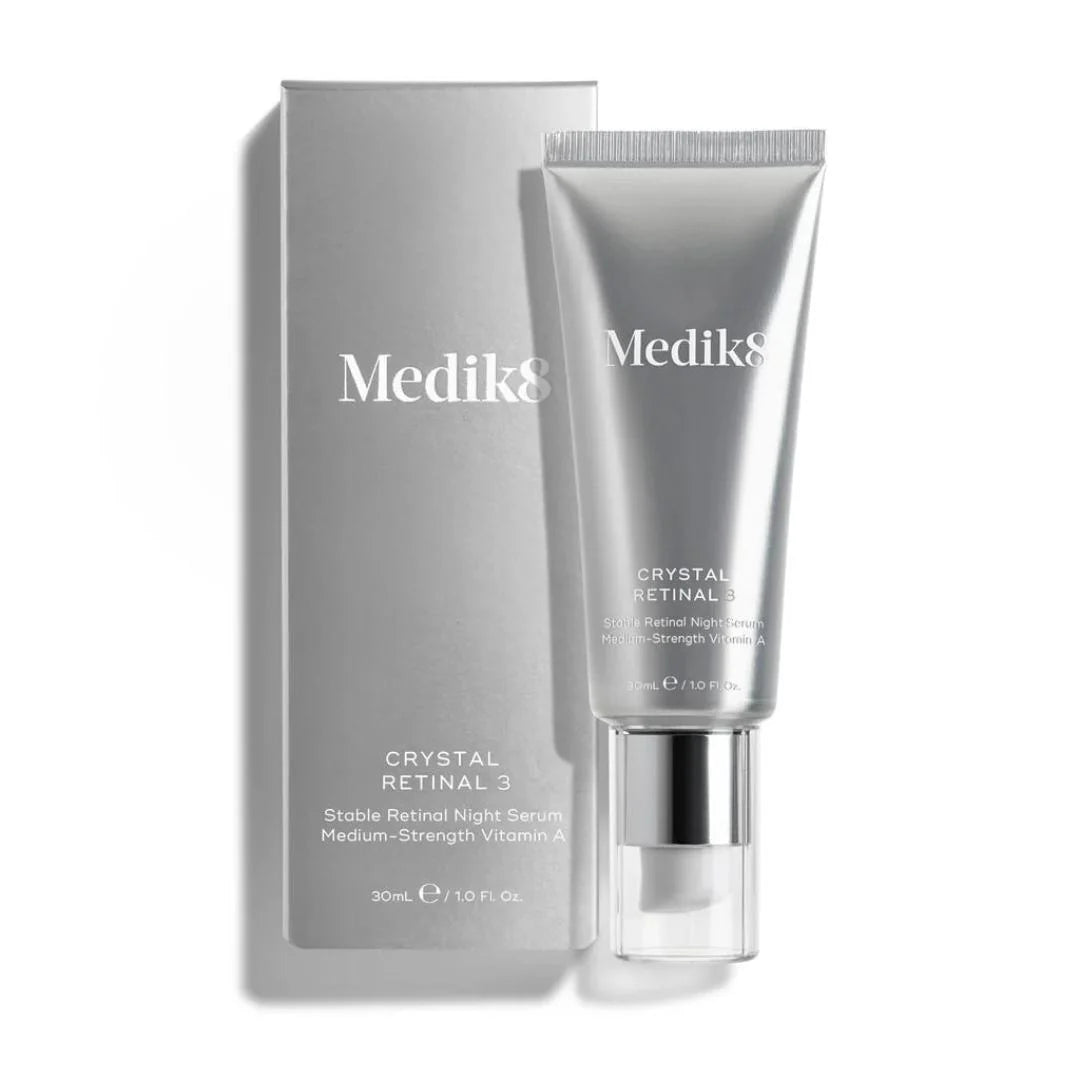 Medik8 Crystal Retinal 3 30ml – product and box packaging shot on white background