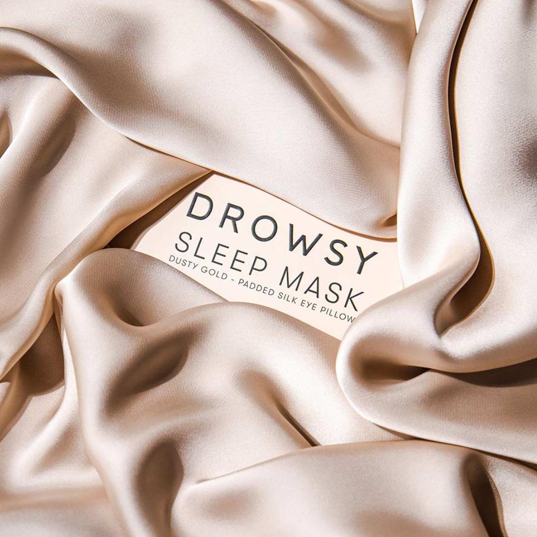 Drowsy Silk Sleep Mask - Dusty Gold
