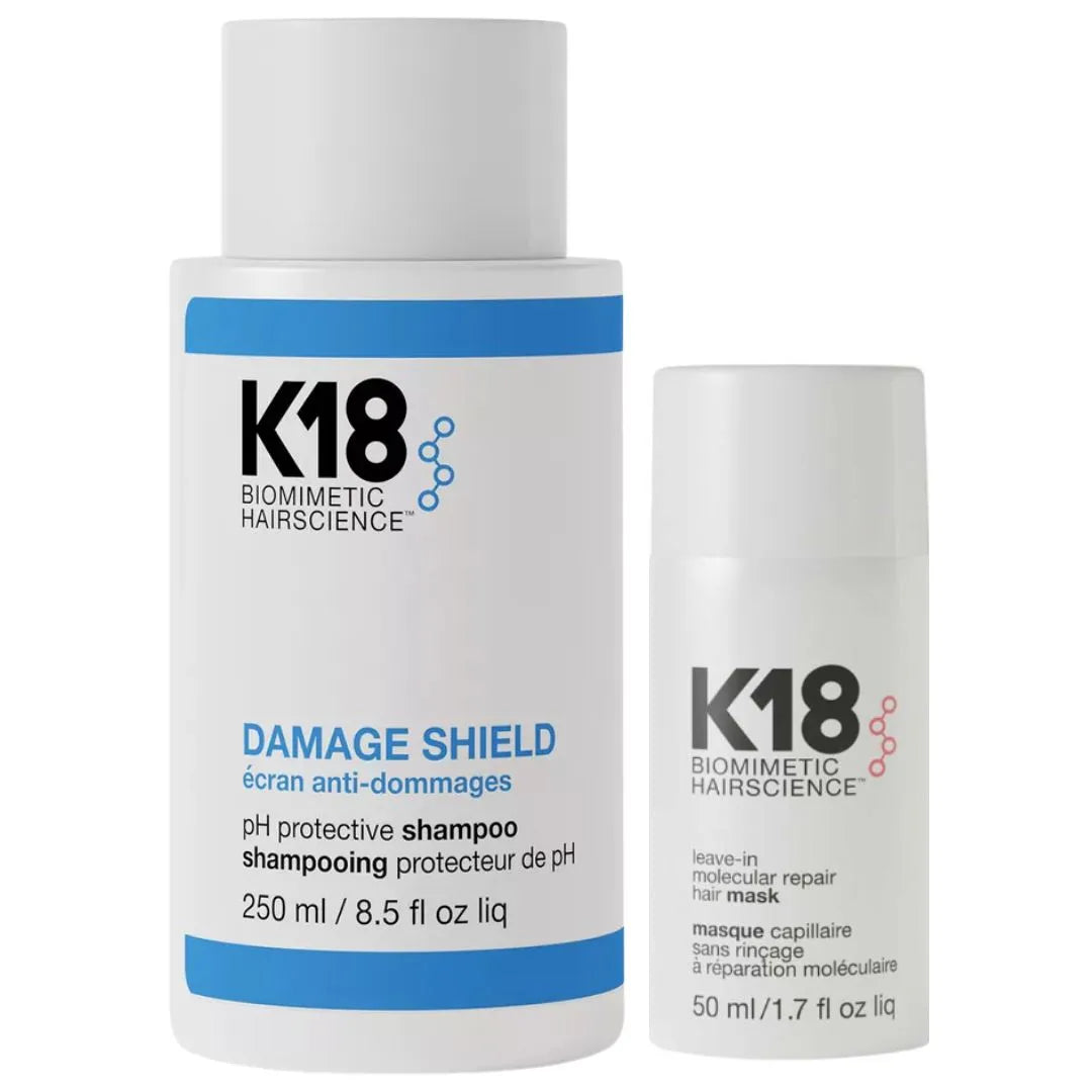 K18 Damage Shield - pH Maintenance Shampoo 250ml + K18 Hair Mask Duo 50ml