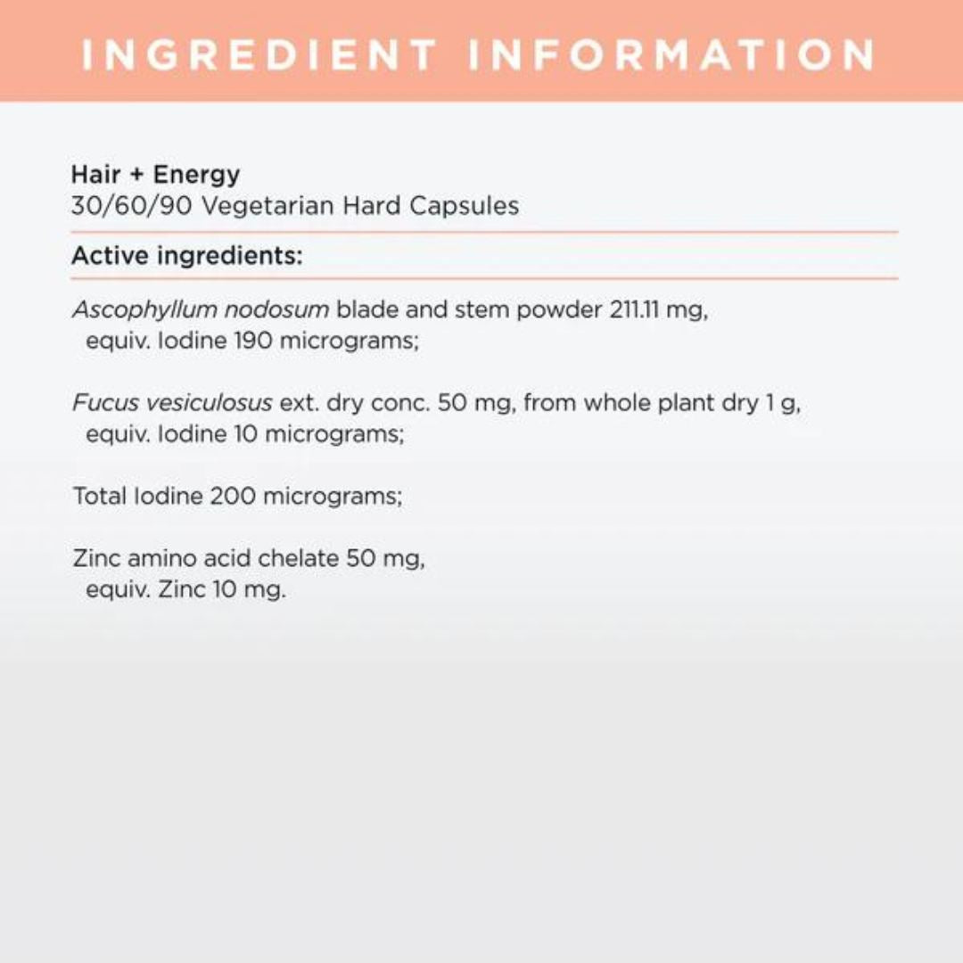 JSHealth Hair + Energy Supplements, 60 Tablets