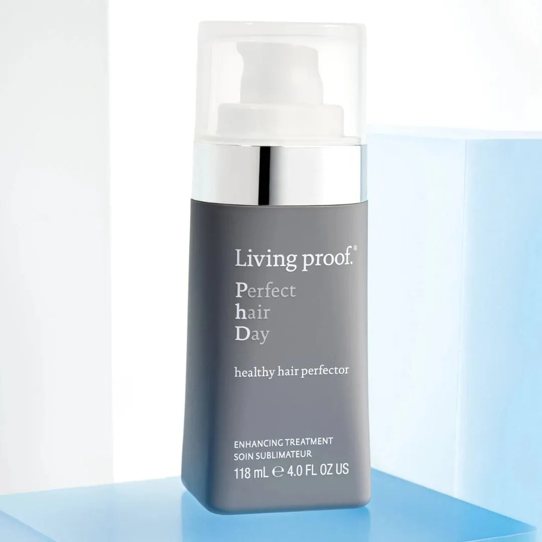 Living Proof Perfect Hair Day Healthy Hair Perfector 118ml – secondary product bottle shot on light blue background