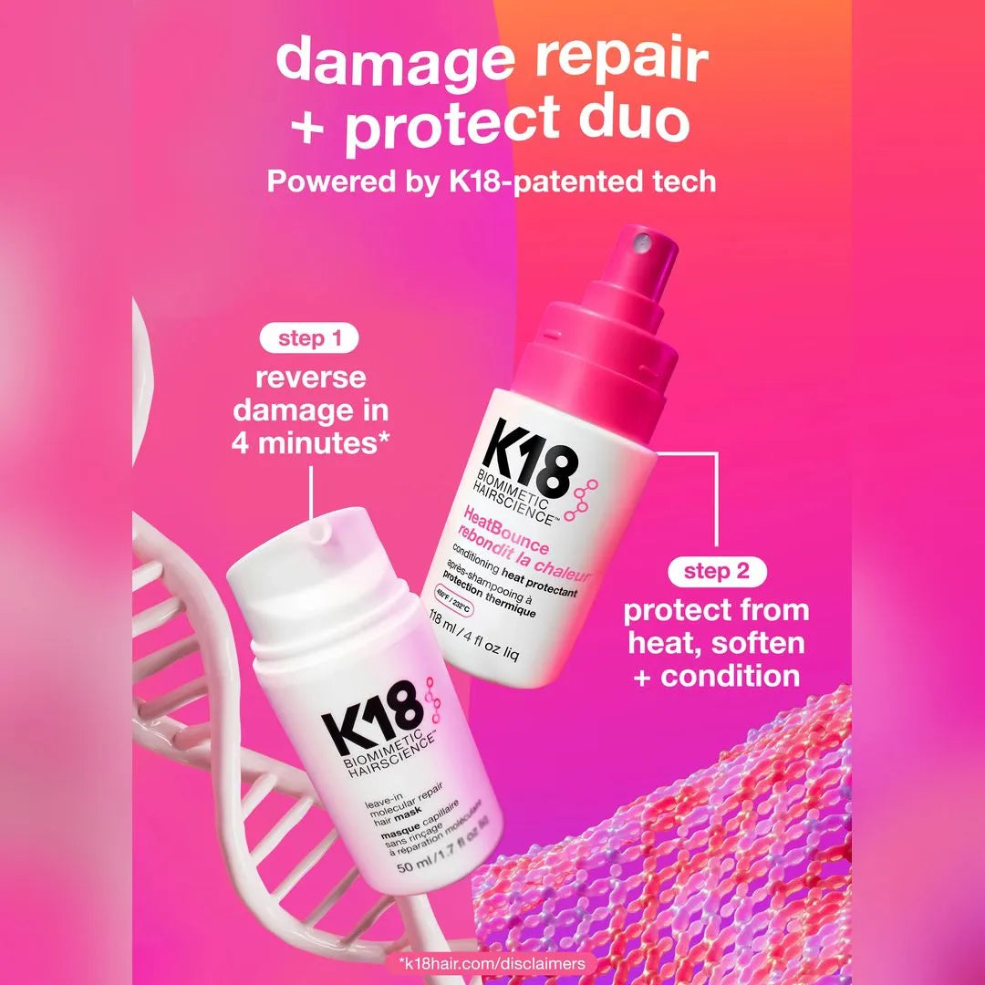 K18 Heat Bounce for bouncy, healthy-looking hair