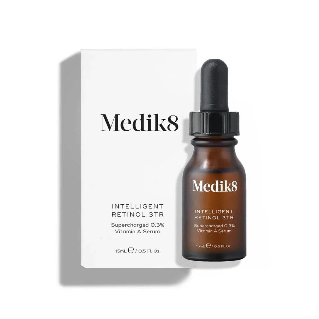 Medik8 Intelligent Supercharged Retinol 3 TR 15ml – product and box packaging shot