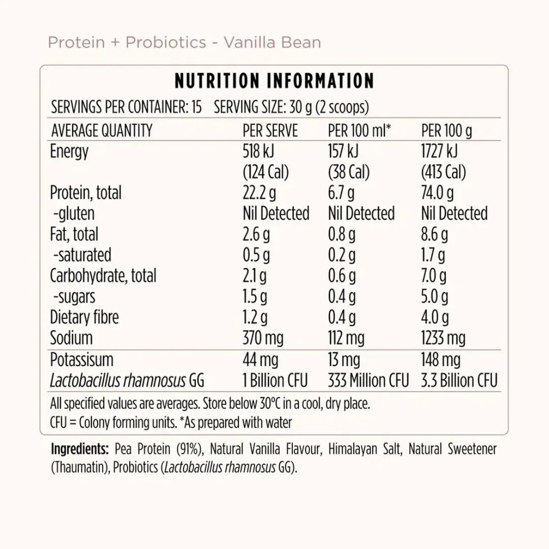 JSHealth Protein + Probiotics - Vanilla Bean, 450g