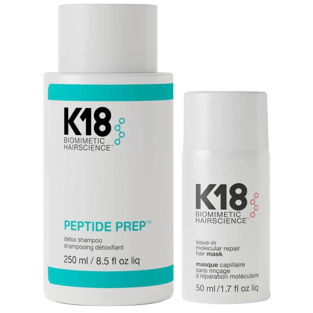 K18 Peptide Prep - Detox Shampoo + K18 Hair Mask Duo, 250 +50ml