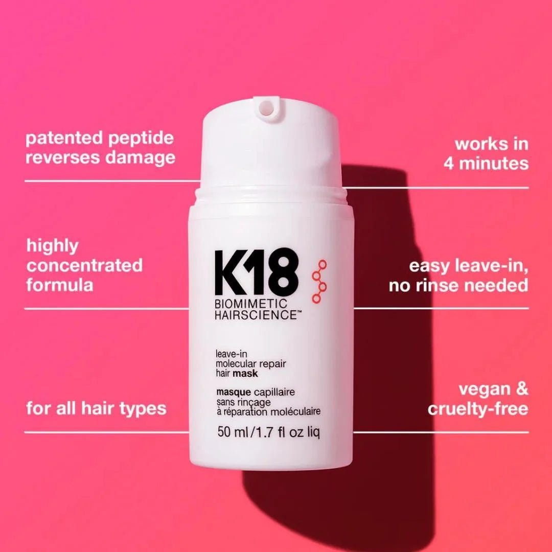 K18 Damage Shield - pH Maintenance Shampoo 250ml + K18 Hair Mask Duo 50ml