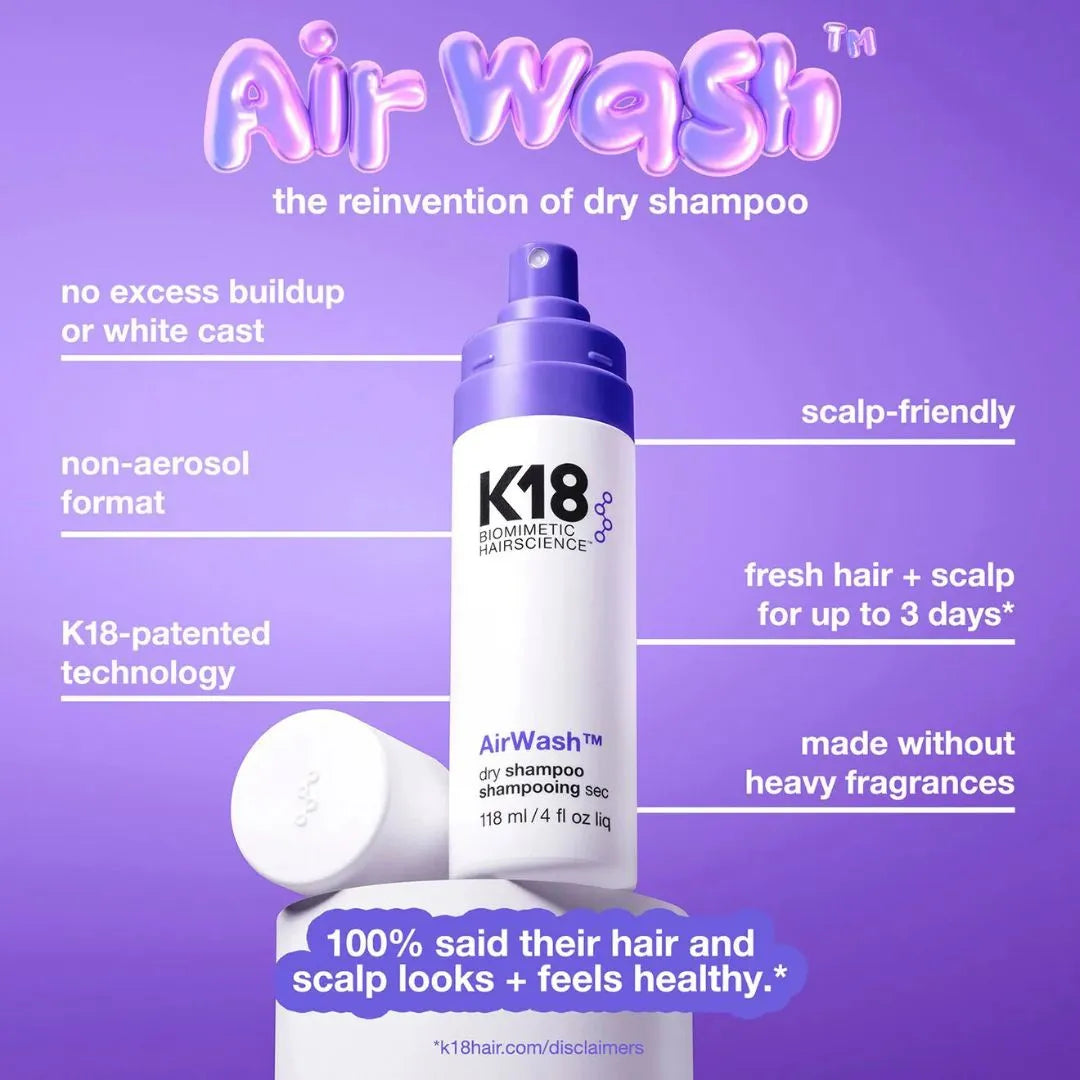 K18 AirWash Dry Shampoo can