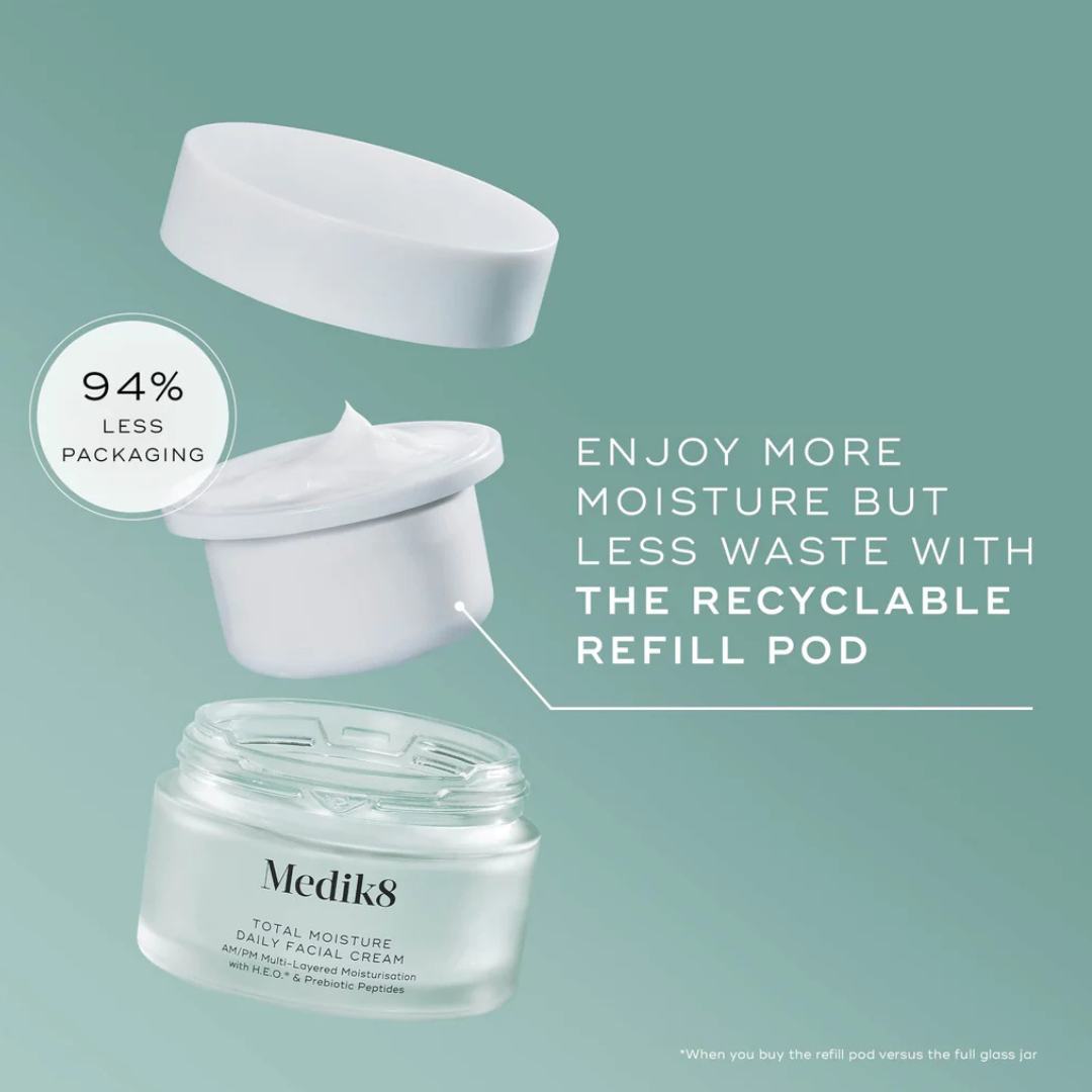Medik8 Total Moisture Daily Facial Cream Refill, 50ml