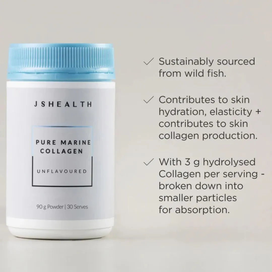 JSHealth Pure Marine Collagen + Unflavoured Powder, 90g