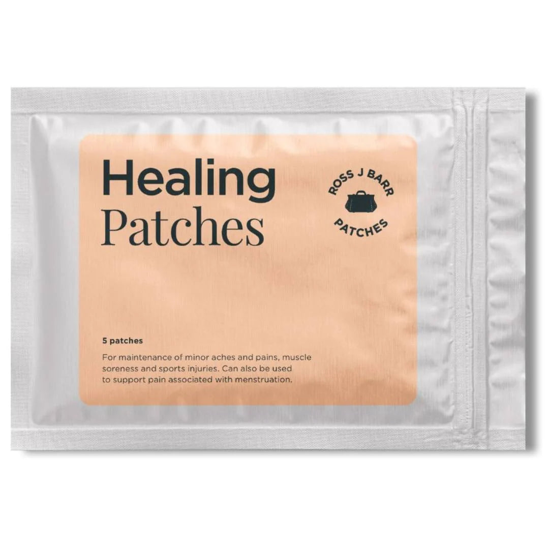 Ross J. Barr Healing Patches 5 patches – front-of-pack product patch packet shot on white background